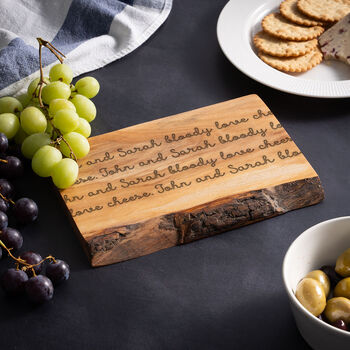 Personalised Cheese Lover Olive Wood Serving Board, 6 of 6