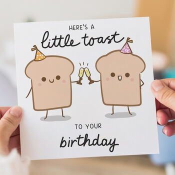 Here's A Little Toast To Your Birthday Card, 3 of 3
