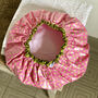 Waterproof Shower Cap In Pink And Lime Spot Print, thumbnail 2 of 5