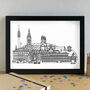 Munich Skyline Travel Art Print Unframed, thumbnail 2 of 6