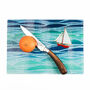'Caribbean Sailboat' Worktop Saver Chopping Board, thumbnail 3 of 12