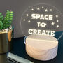 Engraved 'Space To Create' Mini Office Desk Lamp, thumbnail 1 of 3