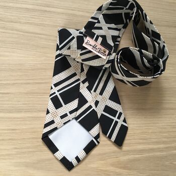 Liberty Tie/Pocket Square/Cuff Link In Black, 6 of 6