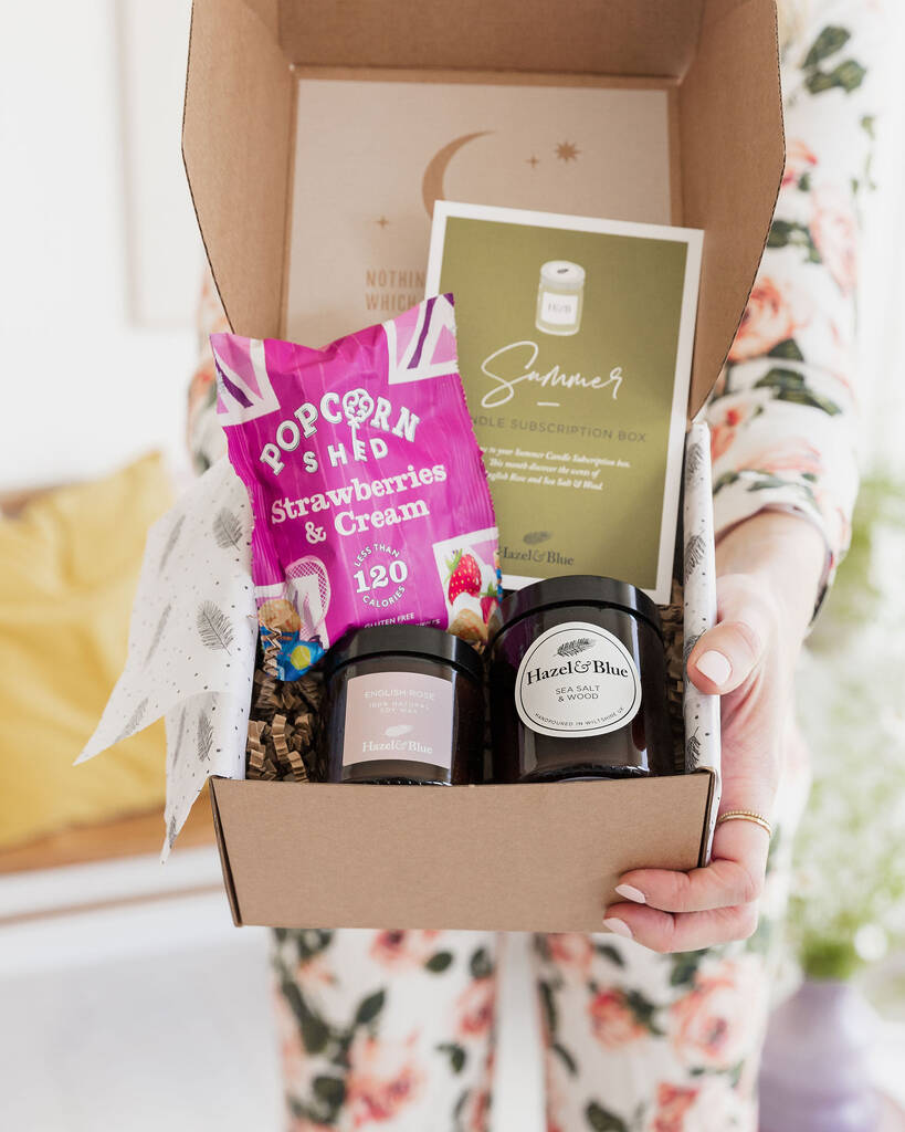 Soy Candle Subscription Box Gift By Hazel & Blue
