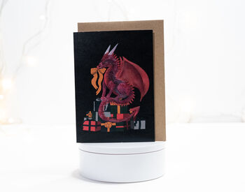 Dragon Gift Box Christmas Card, 4 of 5