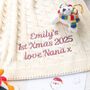 Personalised Baby’s First Christmas Blanket – Cosy Knit, thumbnail 1 of 12