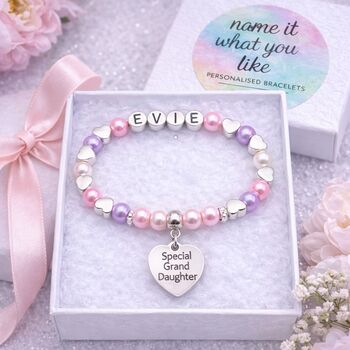 Personalised Granddaughter Bracelet Birthday Gift Keepsake From Nan, 2 of 12