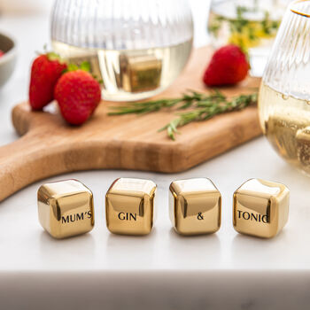 Personalised 'Gin And Tonic' Steel Ice Cubes, 4 of 12