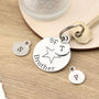 Gift For Brother Personalised Round Pewter Keyring, thumbnail 5 of 5