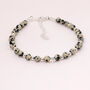 Dalmation Jasper Bracelet Sterling Silver, thumbnail 2 of 2