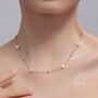 Genuine Pearl Choker Necklace Sterling Silver, thumbnail 1 of 12