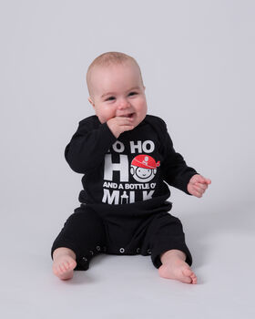 Baby Sleepsuit, Yo Ho Ho, Baby Gift, Cotton Babygrow, 4 of 4