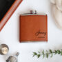 Personalised Pu Leather Wedding Hip Flask, thumbnail 2 of 6