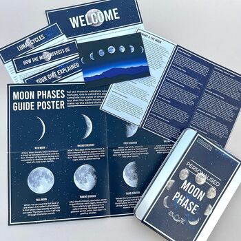 Personalised Moon Phase Poster Gift Tin, 2 of 4