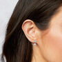 Sterling Silver Daisy Gemstone Drop Earrings, thumbnail 1 of 12