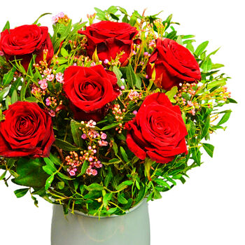 Six Red Roses Fresh Flower Bouquet Gift, 4 of 7