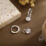 Sterling Silver April Birthstone Cz Crystal Drop Hoop Earrings, thumbnail 6 of 11