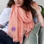 Zodiac Astrological Light Cotton Scarf Gift, thumbnail 1 of 7