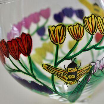 Freesia Hand Painted Gin Glass, 4 of 8