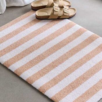 Beige Stripe Washable Doormat, 2 of 3