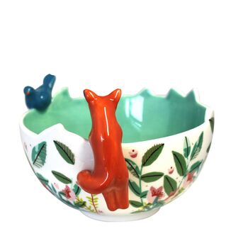 Porcelain Fox Decorative Bowl, 6 of 8
