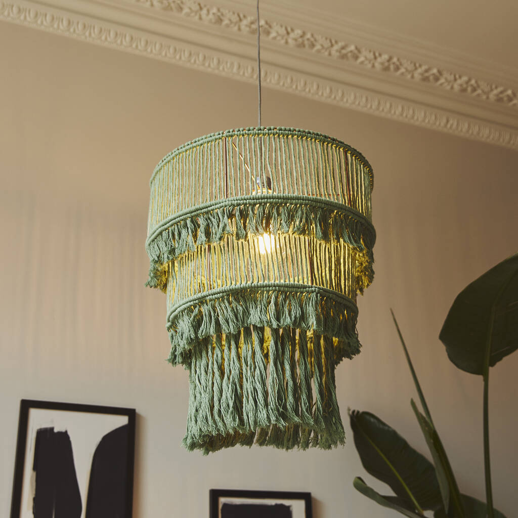 Recycled Cotton Three Tier Chandelier Shade, 1 of 9