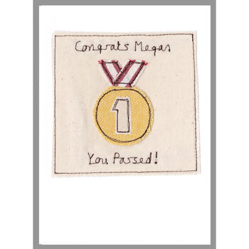 Personalised Gold Medal Congratulations Card, 3 of 12
