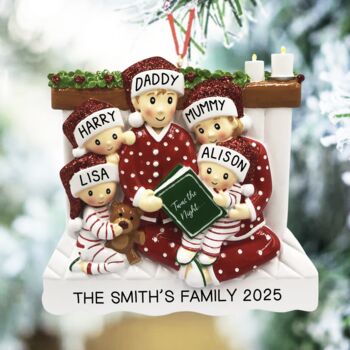 Personalised Pyjama Family Christmas Decoration, 3 of 4