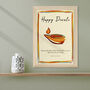 Personalised Diwali Lamp Wall Art, thumbnail 2 of 6