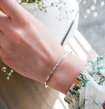 Personalised Silver Stacking Bangle, 2 of 7