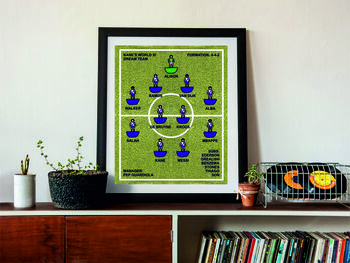 Framed 'Favourite Football Team' Print: Diagonal Kit, 6 of 6