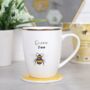 Queen Bee Ceramic Mug And Coaster Set, thumbnail 3 of 4