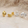 Sterling Silver Or Gold Plated Kiss Stud Earrings, thumbnail 1 of 6