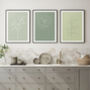 Colour Floral Line Art Set Of Three Posters, thumbnail 1 of 8