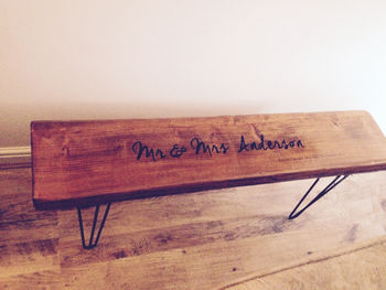 Personalised Retro Industrial Style Bench, 5 of 9