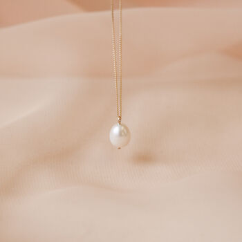 9ct Solid Gold Pearl Pendant Necklace, 3 of 5
