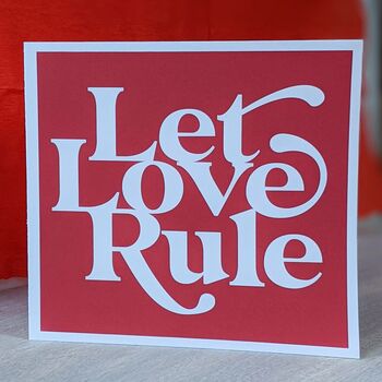Let Love Rule Card, 3 of 4