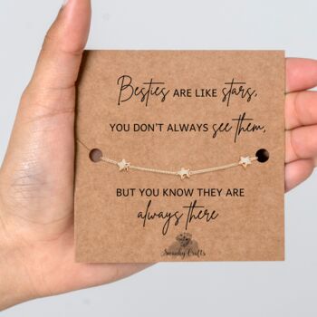 Gift For Bestie With Gold Plated Star Bracelet And Gift Wrap, 7 of 9