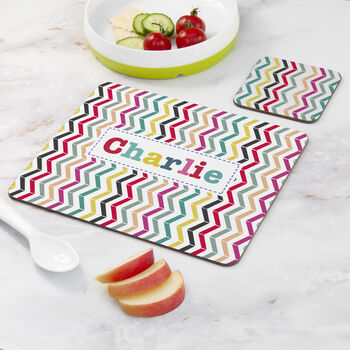 Personalised Girl's Patterned Placemat Set, 11 of 12