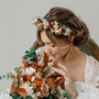 Ember Autumnal Bridal Dried Flower Crown Alice Headband, thumbnail 2 of 4