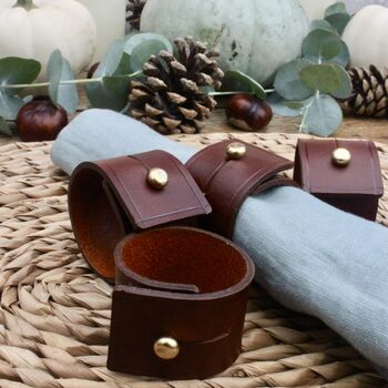 Personalised Leather Napkin Rings, 9 of 9