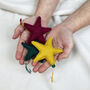 Fair Trade Beaded Felt Star Christmas New Baby Decor, thumbnail 11 of 12