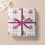 Baby's 1st Christmas Wrapping Paper, Pink Or Blue Bunny, thumbnail 1 of 9