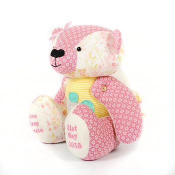 Personalised Baby Clothes Keepsake Bear, 7 of 9