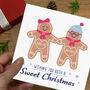 Gingerbread Couple Christmas Card, thumbnail 1 of 3