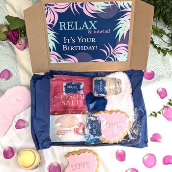 Personalised Relax And Unwind Spa Pamper Hamper, 2 of 6