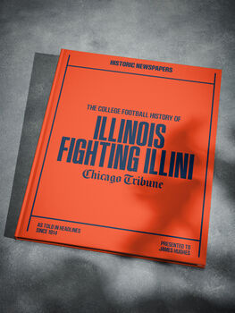 Illinois Fighting Illini College Football Personalised Newspaper History Book, 9 of 9