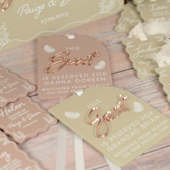 Wedding Memorial Reserved Seat Arch Acrylic Tag, 5 of 6