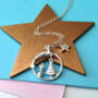 Personalised Sterling Silver Magical Wonderland Christmas Necklace With Initial Star, thumbnail 12 of 12