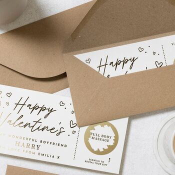 Personalised Valentines Massage Voucher For Boyfriend, 8 of 9